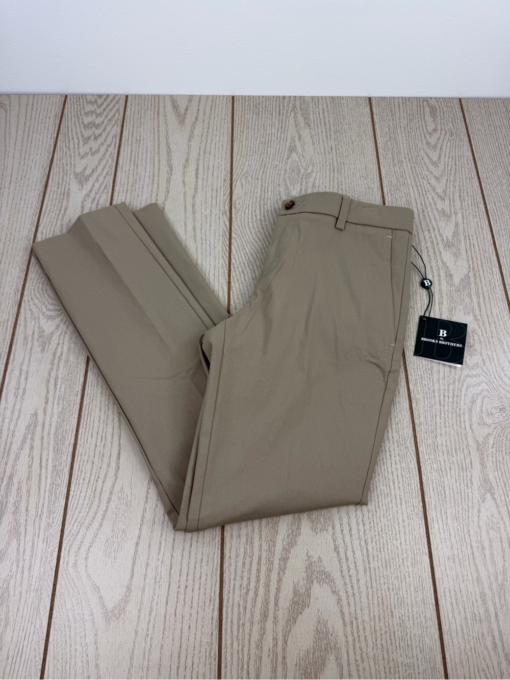 B by Brooks Brothers Boys Bbolden Dress Pants Slacks 14R Tan $75 Kids